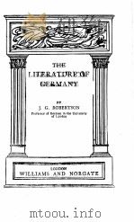 THE LITERATURE OF GERMANY（ PDF版）