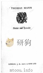 STORIES AND EPISODES 1947 PDF电子版封面 THOMAS MANN