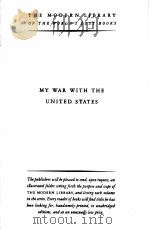MY WAR WITH THE UNITED STATES 1941 PDF电子版封面