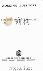 WORKING BULLOCKS 1956 PDF电子版封面