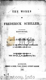 THE WORKS OF FREDERICK SCHILLER 1860 PDF电子版封面