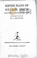 ELEVEN PLAYS OF HENRIK IBSEN（ PDF版）