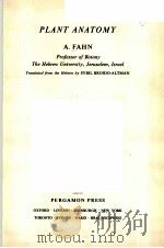 PLANT ANATOMY PDF电子版封面 A.FAHN