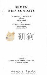 SEVEN RED SUNDAYS PDF电子版封面 RAMON J.SENDER
