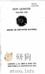 DON QUIXOTE VOLUME ONE 1947 PDF电子版封面