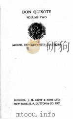 DON QUIXOTE VOLUME TWO   1947  PDF电子版封面     
