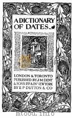 A DICTIONARY OF DATES 1924 PDF电子版封面