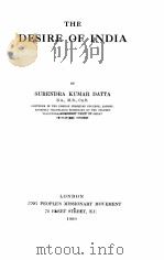 THE DESIRE OF INDIA 1909 PDF电子版封面