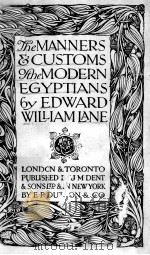 THE MANNERS & CUSTOMS OF THE MODERN EGYPTIANS 1923 PDF电子版封面