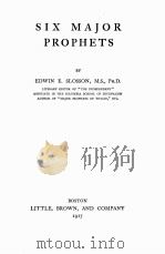 SIX MAJOR PROPHETS（ PDF版）