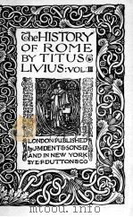 THE HISTORY OF ROME VOLUME Ⅲ PDF电子版封面 TITUS LIVIUS