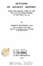 OUTLINES OF ANCIENT HISTORY（1914 PDF版）