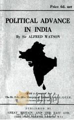 POLITICAL ADVANCE IN INDIA PDF电子版封面