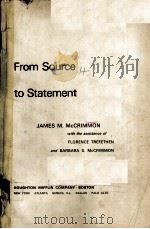 FROM SOURCE TO STATEMENT PDF电子版封面 JAMES M.MCCRIMMON