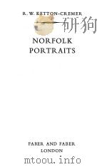 NORFOLK PORTRAITS PDF电子版封面 R.W.KETTON-CREMER