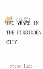 TWO YEARS IN THE FORBIDDEN CITY PDF电子版封面 PRINCESS DER LING