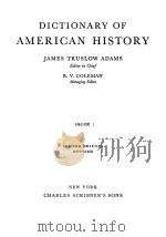 DICTIONARY OF AMERICAN HISTORY INDEX SECOND EDITION REVISED 1940 PDF电子版封面