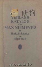 VERLAGS-KATALOG VON MAX NIEMEYER IN HALLE-SAALE 1870-1930（1930 PDF版）