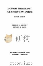 a concise bibliography for students of english fourth edition P467 PDF电子版封面