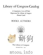 LIBRARY OF CONGRESS CATALOG BOOKS:AUTHORS 1953 VOLUME 2 H-O 1954 PDF电子版封面