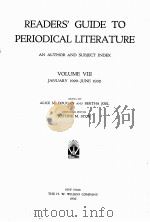 READERS‘ GUIDE TO PERIODICAL LITERATURE VOLUME Ⅷ JANUARY 1929-JUNE 1932（1932 PDF版）