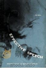 EFFECTIVE SPEECH FIFTH EDITION PDF电子版封面 ROBERT T.OLIVER,RUPERT L.CORTR