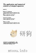 THE APPLICATION AND NUMERICAL SOLUTION OF INTEGRAL EQUATIONS（1980 PDF版）