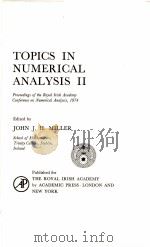 TOPICS IN NUMERICAL ANALYSIS 2 PDF电子版封面 0124989526 JOHN J.H.MILLER