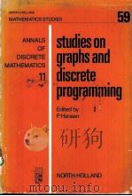 STUDIES ON GRAPHS AND DISCRETE PROGRAMMING     PDF电子版封面  0444862161  P.HANSEN 