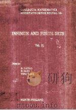 INFINITE AND FINITE SETS VOLUME 2 PDF电子版封面 A.HAJNAL,R.RADO,VERA T.SOS