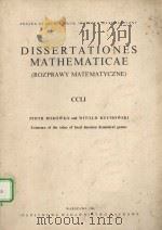 DISSERTATIONES MATHEMATICAE(ROZPRAWY MATEMATYCZNE) 251 1986 PDF电子版封面 8301067195