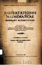 DISSERTATIONES MATHEMATICAE(ROZPRAWY MATEMATYCZNE) 182 1980 PDF电子版封面 8301011181