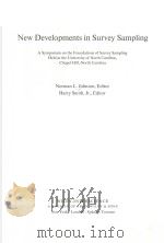 NEW DEVELOPMENTS IN SURVEY SAMPLING（ PDF版）