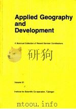 APPLIED GEOGRAPHY AND DEVELOPMENT VOLUME 31 PDF电子版封面