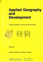 APPLIED GEOGRAPHY AND DEVELOPMENT VOLUME 32 PDF电子版封面