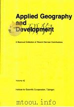 APPLIED GEOGRAPHY AND DEVELOPMENT VOLUME 42 PDF电子版封面