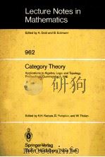 CATEGORY THEORY PDF电子版封面 3540119612 K.H.KAMPS,D.PUMPLUN,AND W.THOL