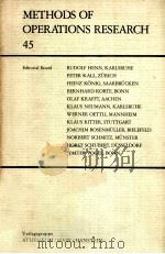METHODS OF OPERATIONS RESEARCH  45（ PDF版）