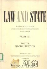 LAW AND STATE VOLUME 53/54 FOCUS:CLOBALIZATION PDF电子版封面