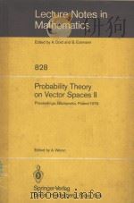 PROBABILITY THEORY ON VECTOR SPACES 2 1980 PDF电子版封面 3540102531 A.WERON