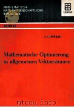 MATHEMATISCHE OPTIMIERUNG IN ALLGEMEINEN VEKTORRAUMEN（1973 PDF版）