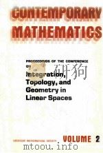 CONTEMPORARY MATHEMATICS VOLUME 2 PDF电子版封面 0821850024