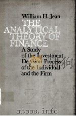 THE ANALYTICAL THEORY OF FINANCE PDF电子版封面 WILLIAM H.JEAN