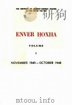 ENVER HOXHA  VOLUME 1     PDF电子版封面     