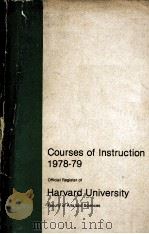COURSES OF INSTRUCTION 1978-79 PDF电子版封面