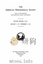 THE AMERICAN PHILOSOPHICAL SOCIETY YEAR BOOK 1937 1938 PDF电子版封面