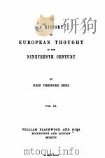 A HISTORY OF EUROPEAN THOUGHT IN THE NINETEENTH CENTURY VOL.Ⅲ（ PDF版）