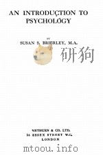 AN INTRODUCTION TO PSYCHOLOGY THIRD EDITION 1925 PDF电子版封面