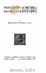 PRINCIPLES OF SOCIAL RECONSTRUCTION   1919  PDF电子版封面     