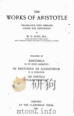 THE WORKS OF ARISTOTLE VOLUME Ⅺ（1924 PDF版）